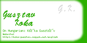 gusztav koka business card